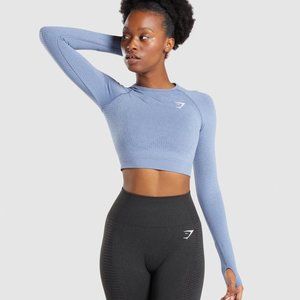 Gymshark Vital Seamless 2.0 Leggings & Long Sleeve Crop Top Set (XL)